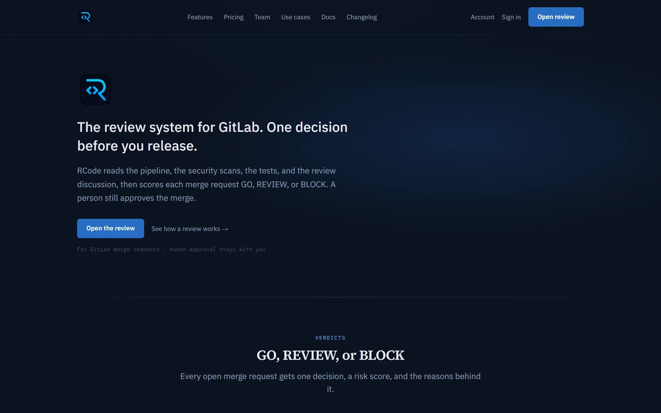 RCode.ai product screenshot