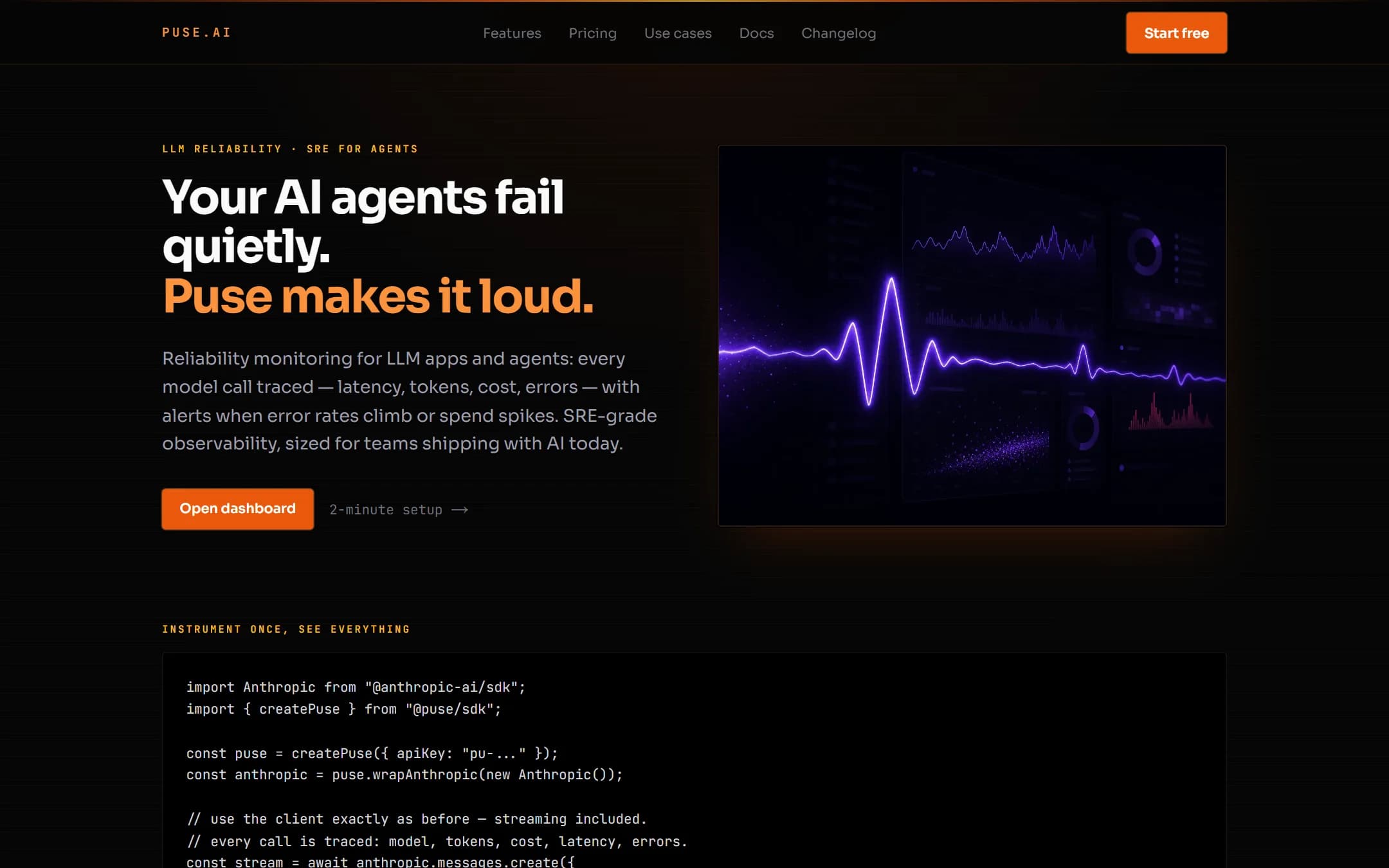 Puse.ai product screenshot